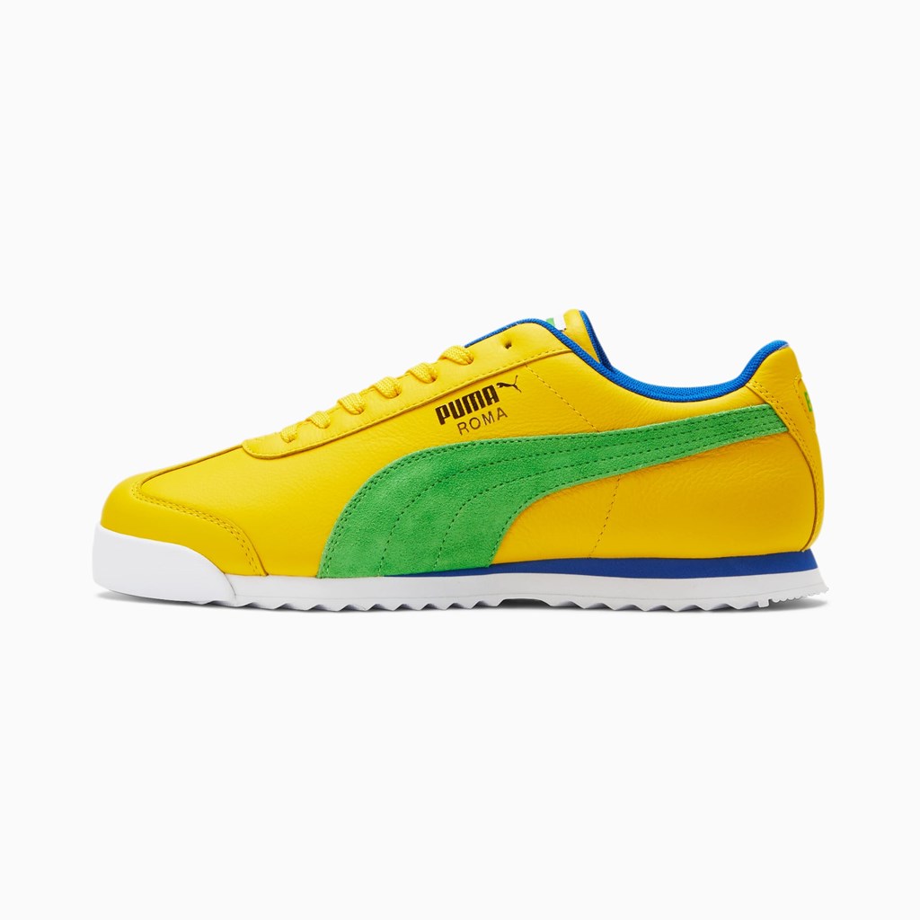 Dandelion / Classic Green / Royal Puma Roma Brazil Men\'s Sneakers | 2394WCZBA