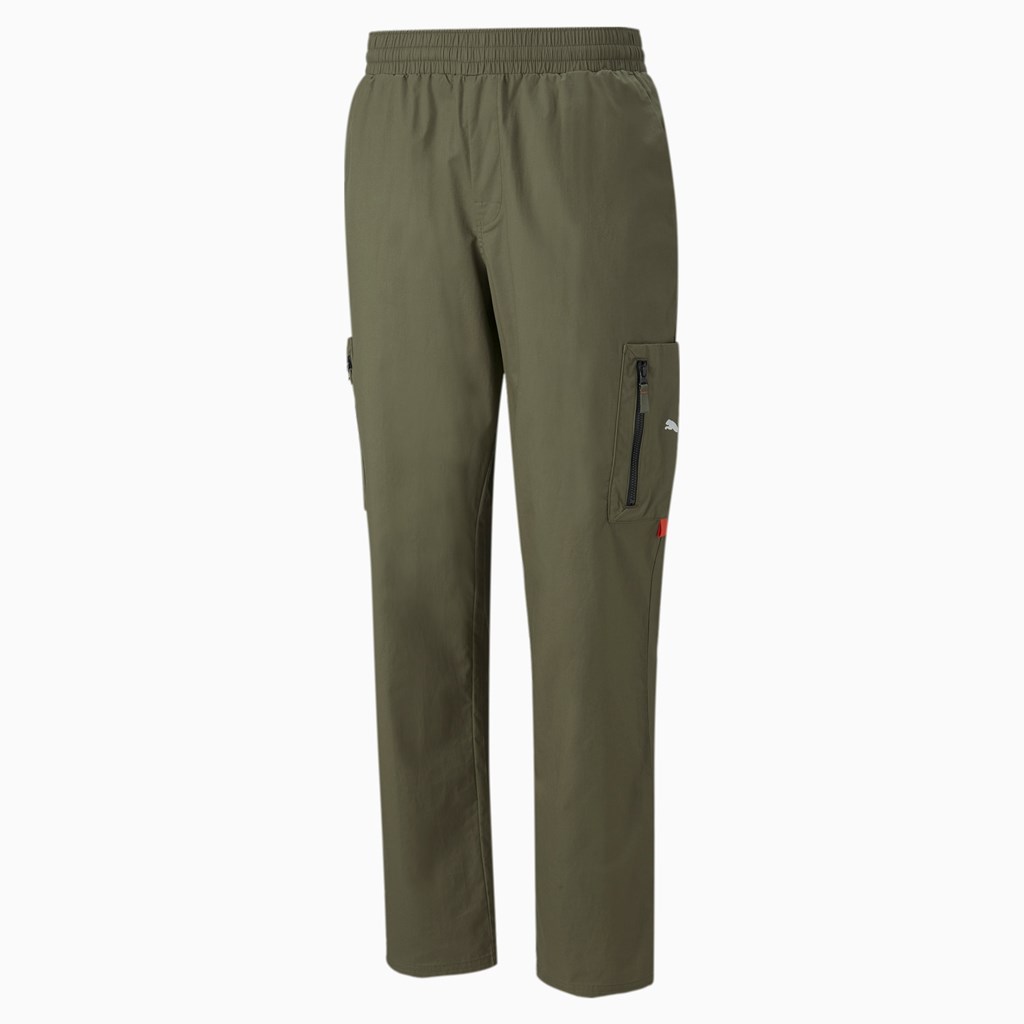 Dark Green Moss Puma Porsche Legacy Statement Men's Pants | 5971ANTSD