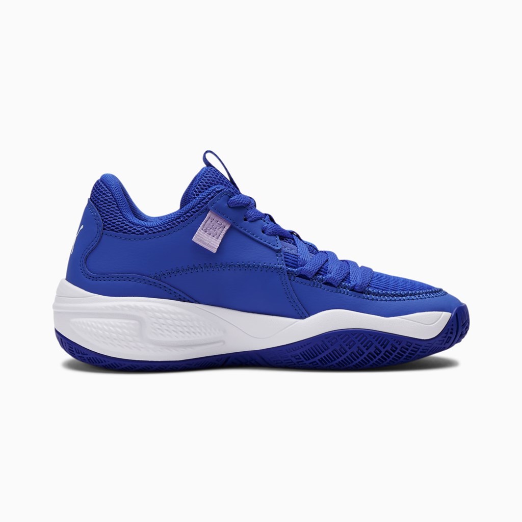 Dazzling Blue / Saffron Puma Court Rider JR Boys' Basketball Shoes | 2195SJKWZ