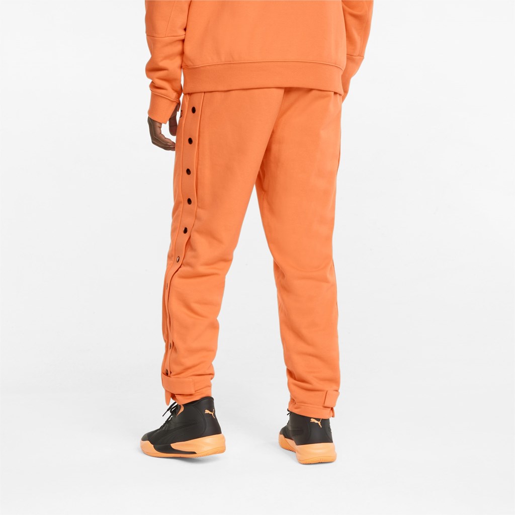 Deep Apricot / Black Puma Baseline Tearaway Basketball Men's Pants | 3785RMVDK