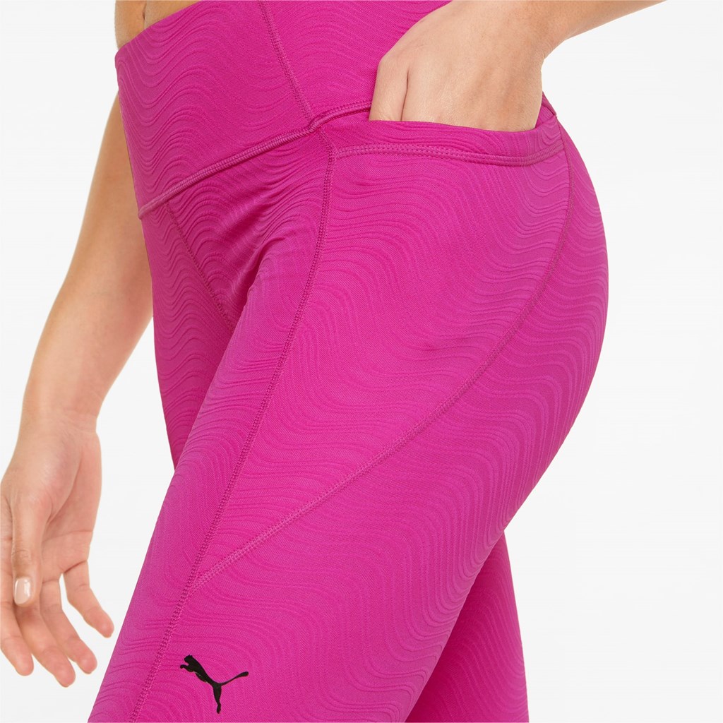 Deep Orchid Puma Flawless High Waist 7/8 Training Women's Leggings | 1267UBCOG