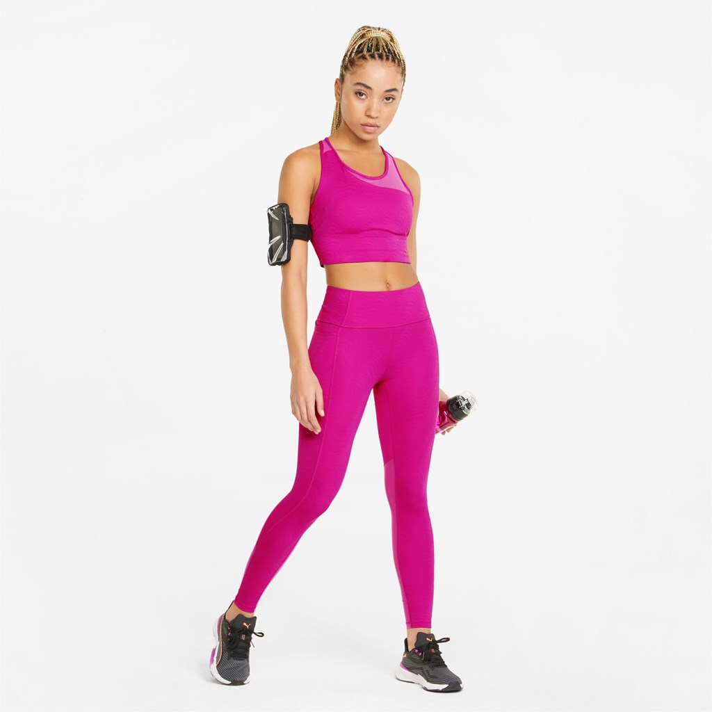 Deep Orchid Puma Mid Impact Flawless Training Women's Sports Bra | 8534UKACF