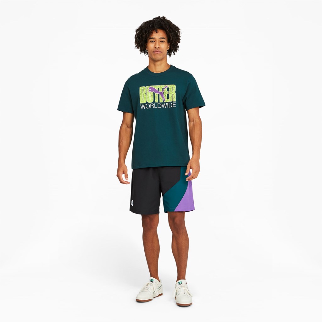 Deep Teal Puma PUMA x BUTTER GOODS Graphic Men's Tee | 4625IBZMU