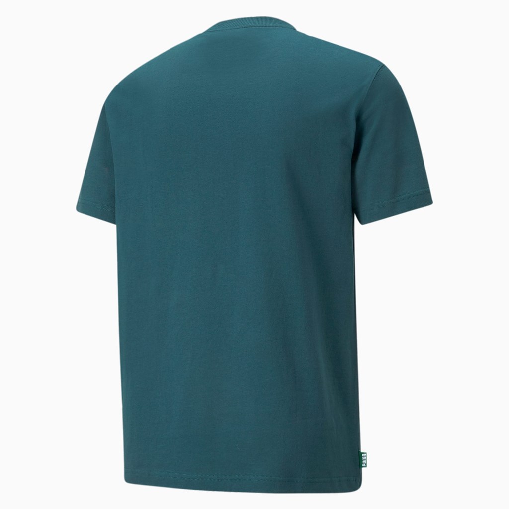 Deep Teal Puma PUMA x BUTTER GOODS Graphic Men's Tee | 4625IBZMU