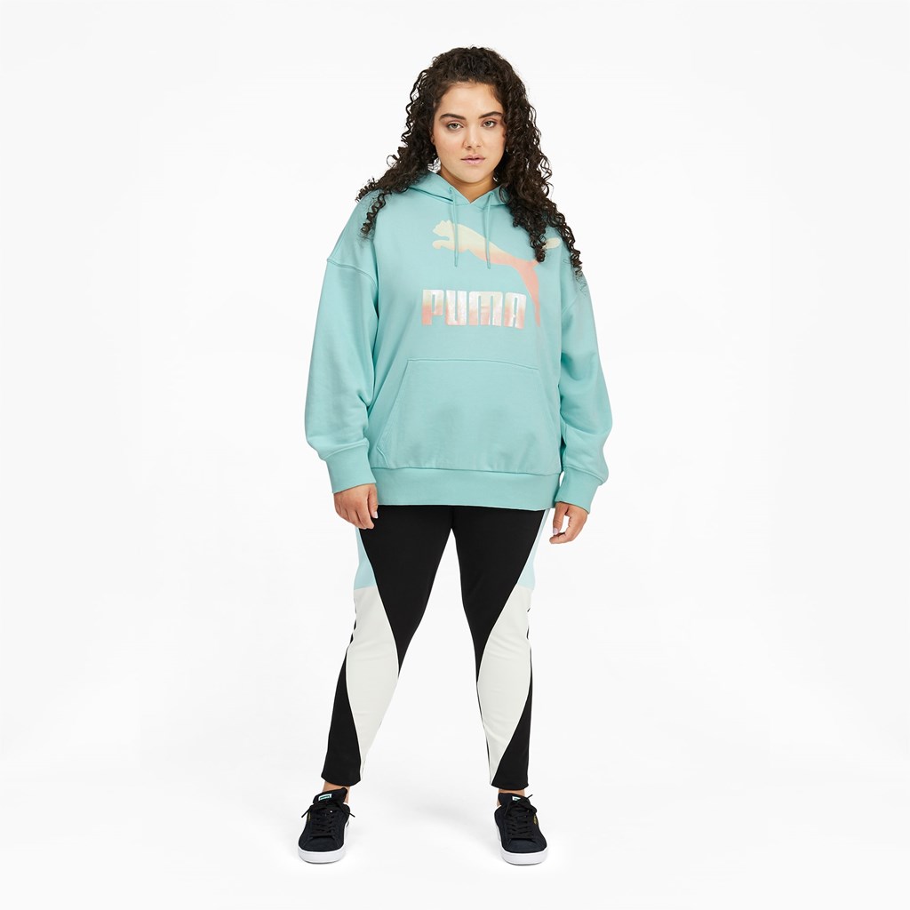 Eggshell Blue / Gloaming Puma Classics Logo PL Women's Hoodie | 9516NRAJK