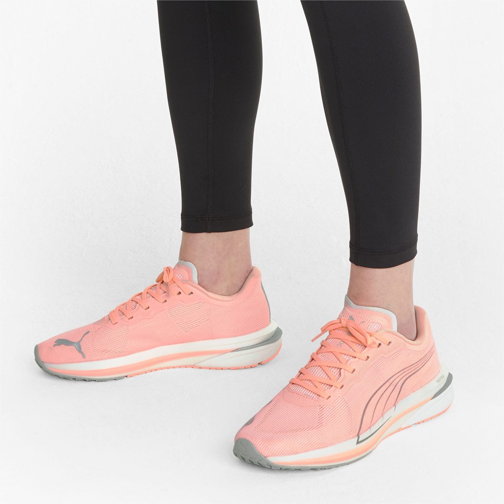 Elektro Peach Silver Puma Velocity NITRO Women's Running Shoes | 7348LWSPE