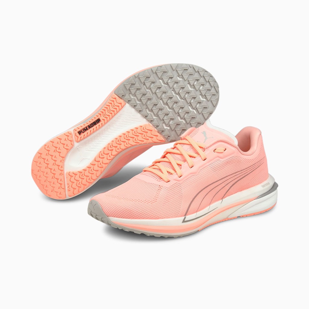 Elektro Peach Silver Puma Velocity NITRO Women's Running Shoes | 7348LWSPE