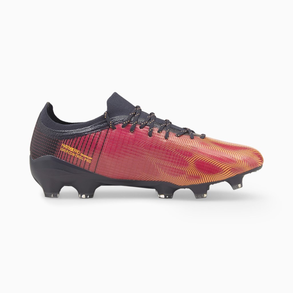 Festival Fuchsia / Neon Citrus / Parisian Night Puma ULTRA 2.4 FG/AG Men's Soccer Cleats | 3248WVOHN