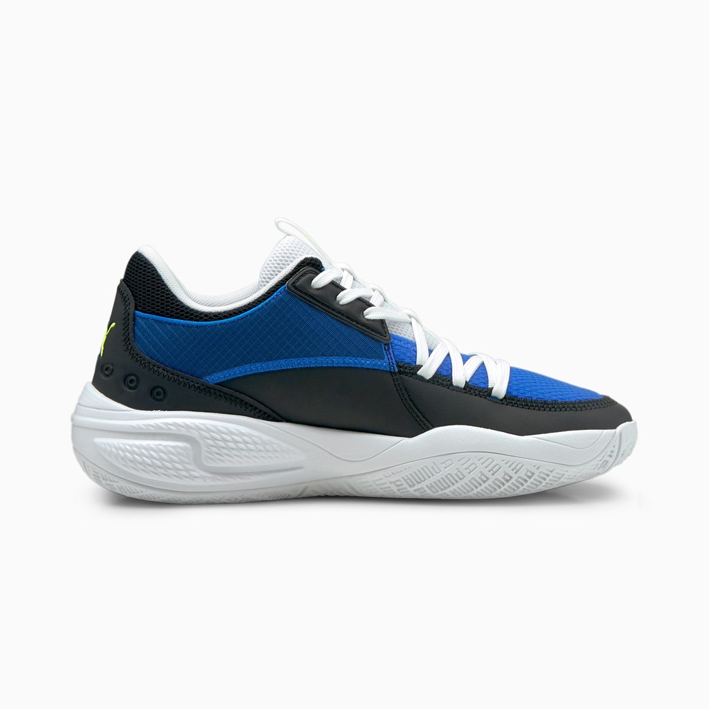 Future Blue / Green Glare Puma Court Rider I Men's Basketball Shoes | 2401LRNKE