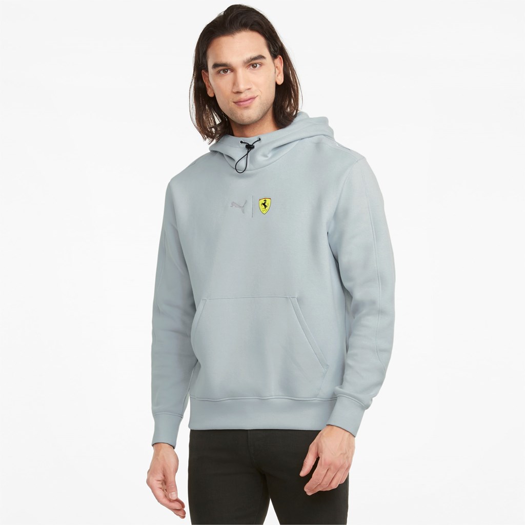 Glacial Blue Puma Scuderia Ferrari Race Men\'s Hoodie | 4065ZOGBV