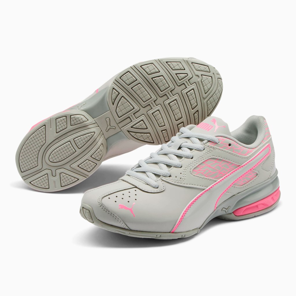 Glacier Gray / Pink Glimmer Puma Tazon 6 Fracture FM JR Boys' Sneakers | 2654FYRKM