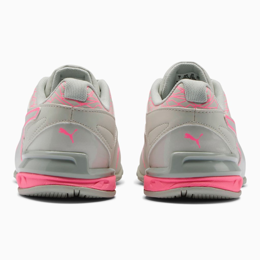 Glacier Gray / Pink Glimmer Puma Tazon 6 Fracture FM JR Boys' Sneakers | 2654FYRKM