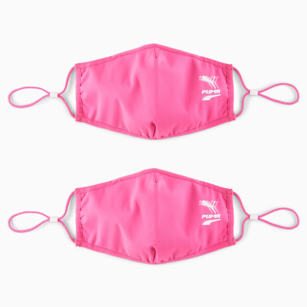 Glowing Pink / Pretty Pink Puma PUMA Face Mask (Set of 2) Men\'s Mask | 9425RJWNO