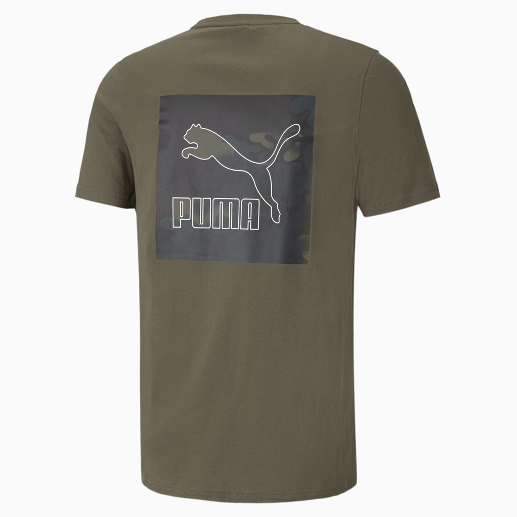 Grape Leaf Puma Classics Graphics Men's Tee | 9052FTSWU