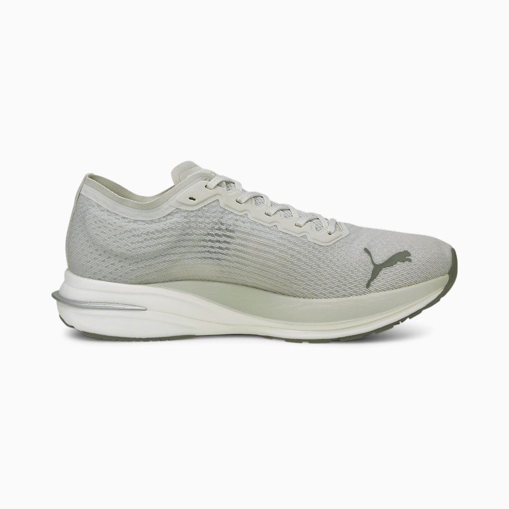 Gray Violet Puma Deviate NITRO Men's Running Shoes | 1384IFVUS