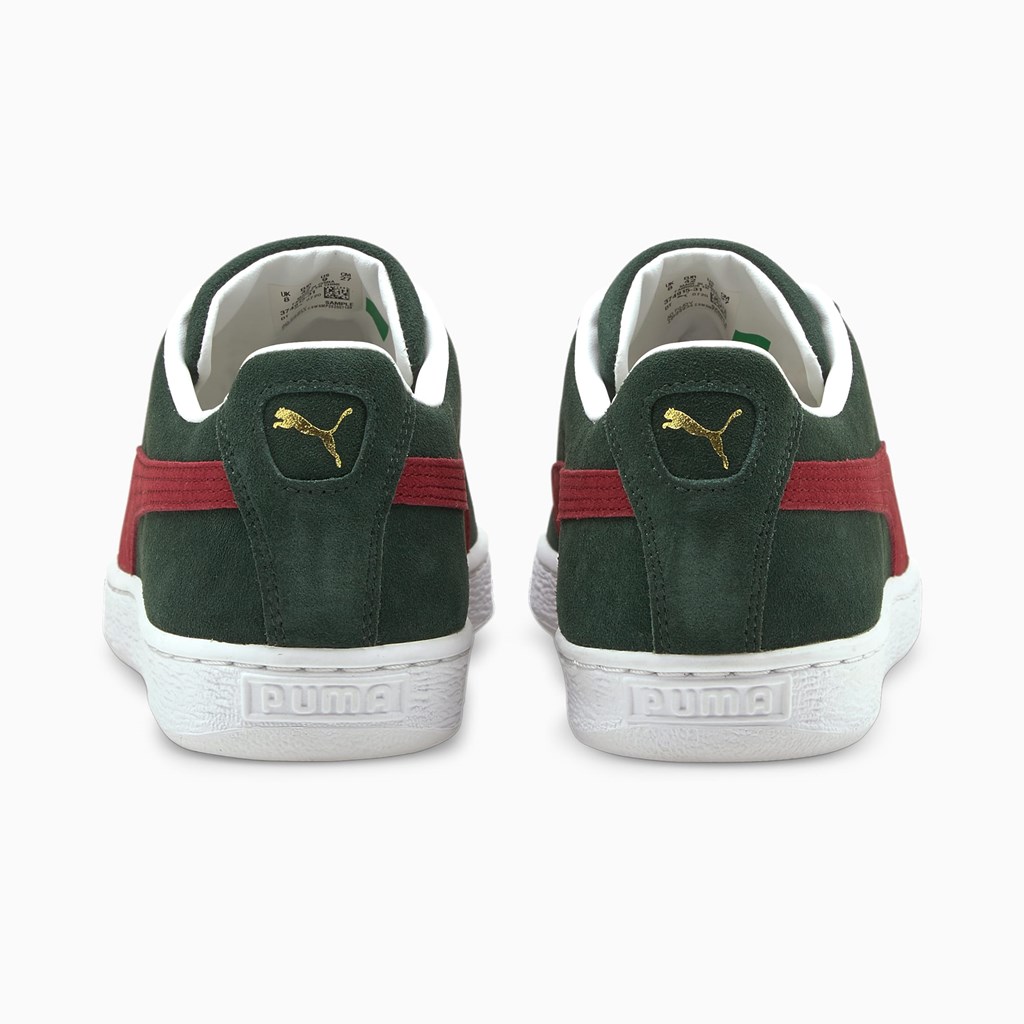 Green Gables / Intense Red / White Puma Suede Classic XXI Men's Sneakers | 4532NUTOI