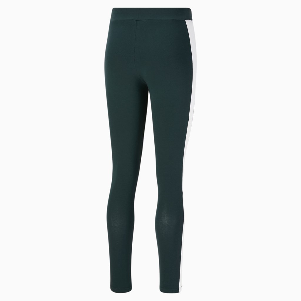 Green Gables / Ivory Glow Puma Iconic T7 Women's Leggings | 9273XYVTF