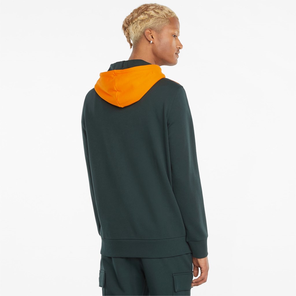 Green Gables Puma CLSX Piped Regular Men's Hoodie | 1685GIYTS