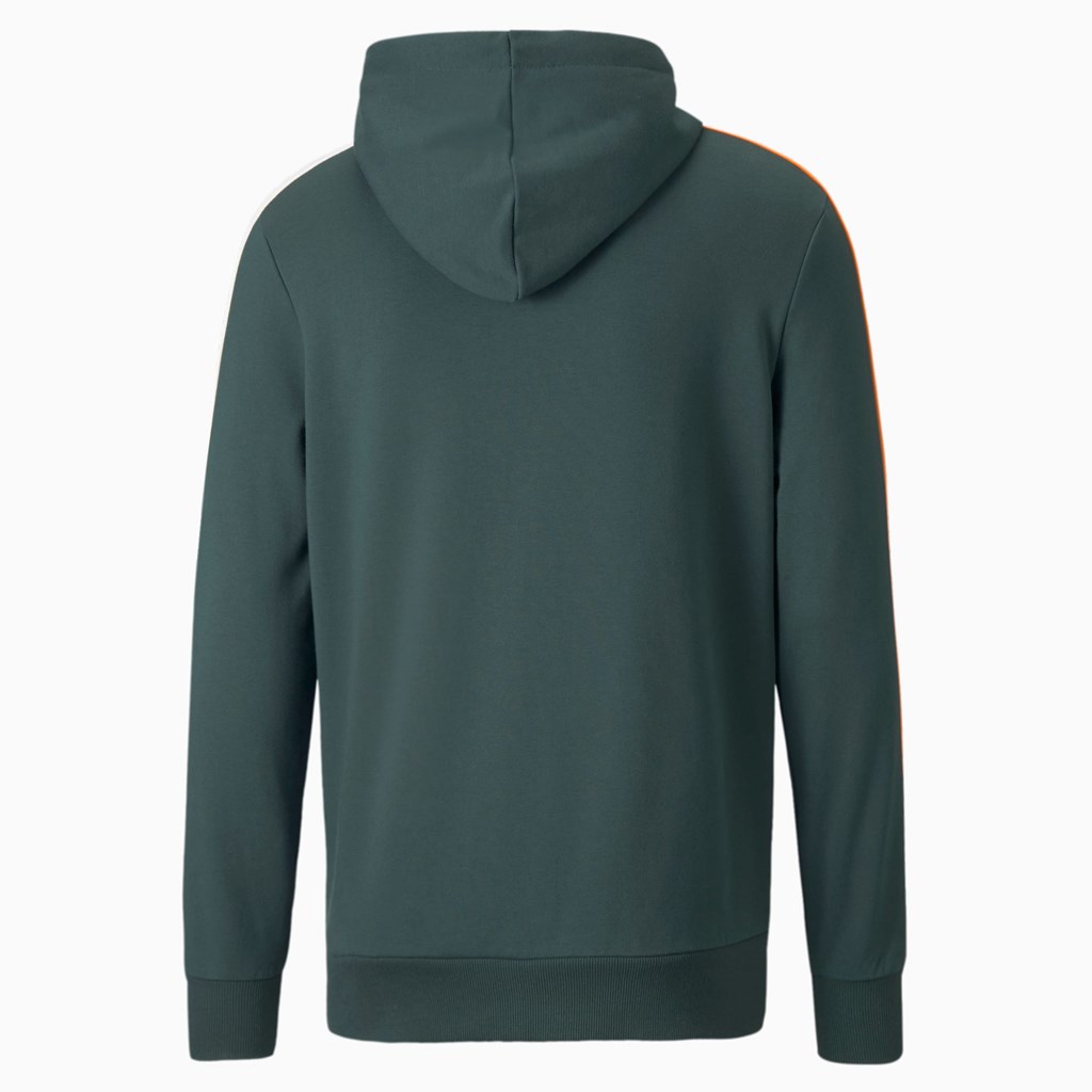 Green Gables Puma Iconic T7 Men's Hoodie | 7492HZYAE