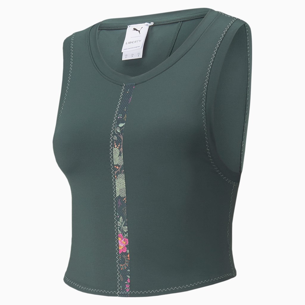 Green Gables Puma PUMA x LIBERTY Forever Luxe Training Women's Tank Top | 5123LYTHB