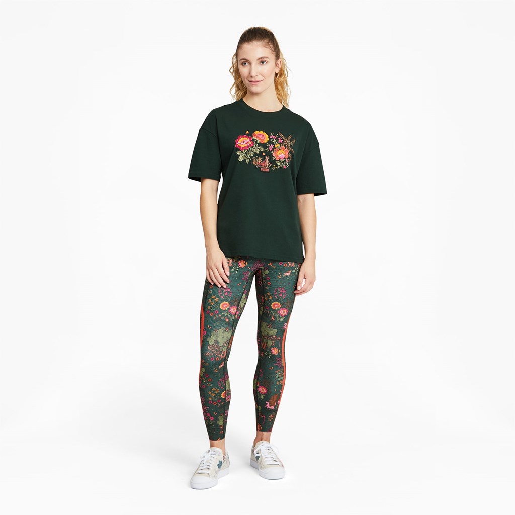 Green Gables Puma PUMA x LIBERTY Graphic Women's Tee | 1504JQKBX