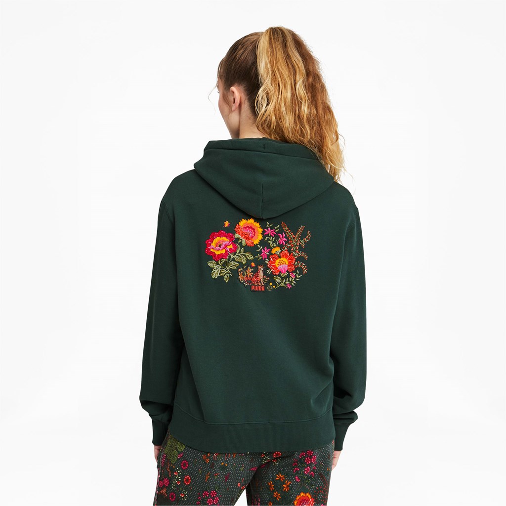 Green Gables Puma PUMA x LIBERTY Women's Hoodie | 9876LJDTM