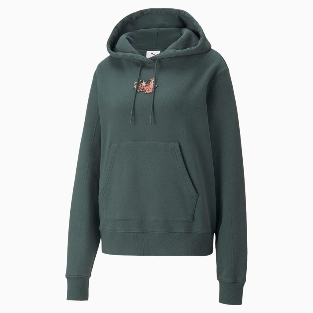 Green Gables Puma PUMA x LIBERTY Women's Hoodie | 9876LJDTM