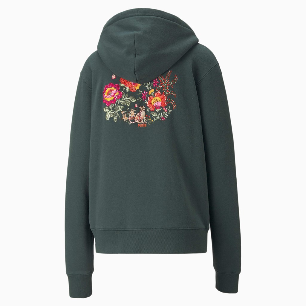 Green Gables Puma PUMA x LIBERTY Women's Hoodie | 9876LJDTM