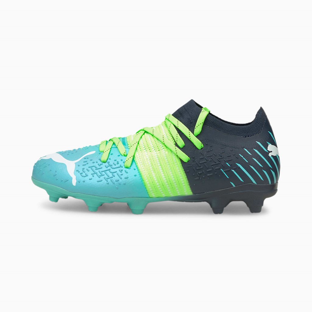 Green Glare / Elektro Aqua / Spellbound Puma Future Z 3.2 Fg/Ag Jr Girls\' Soccer Cleats | 1350OKGWU