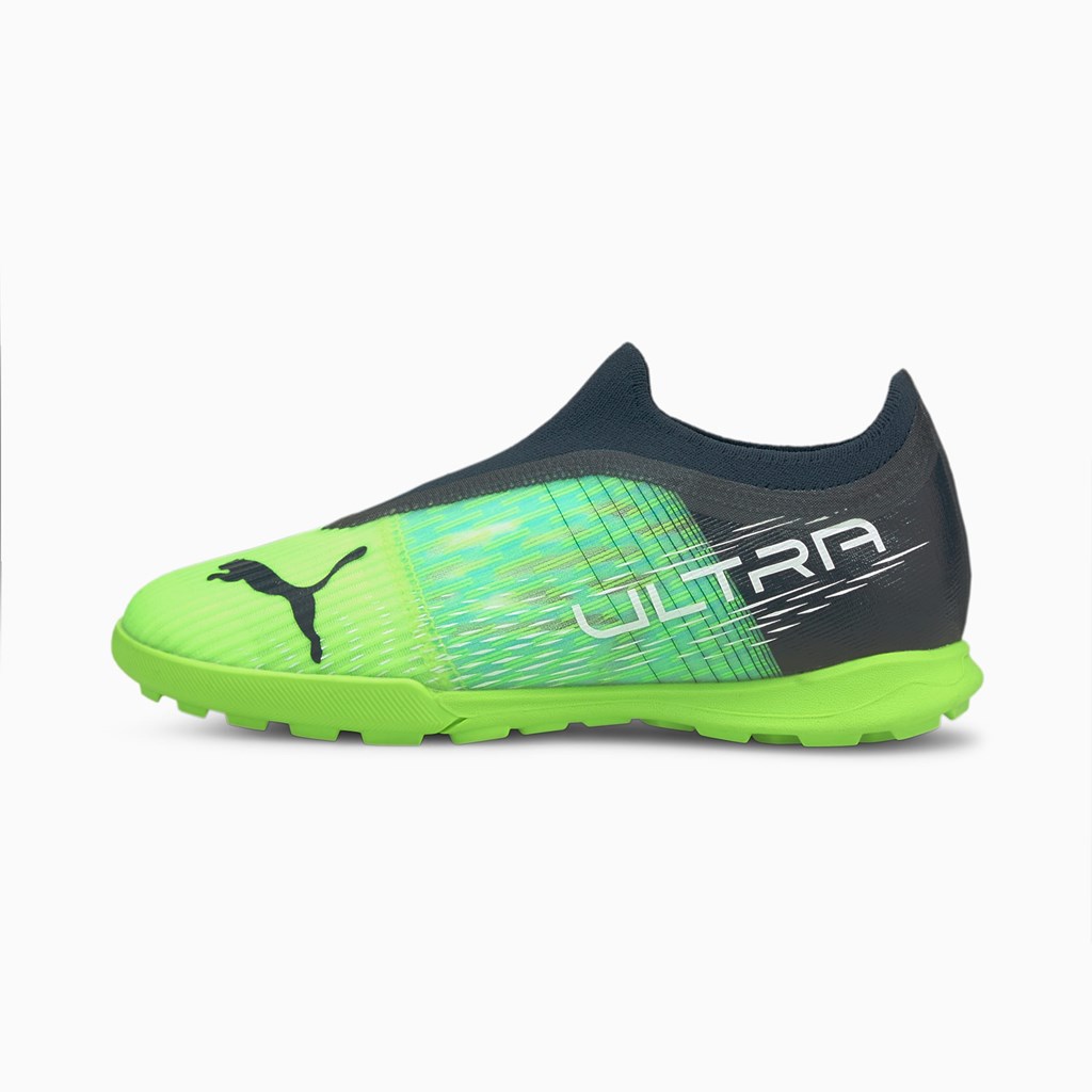 Green Glare / Elektro Aqua / Spellbound Puma Ultra 3.3 Tt Jr Girls\' Soccer Cleats | 6092ICMFN