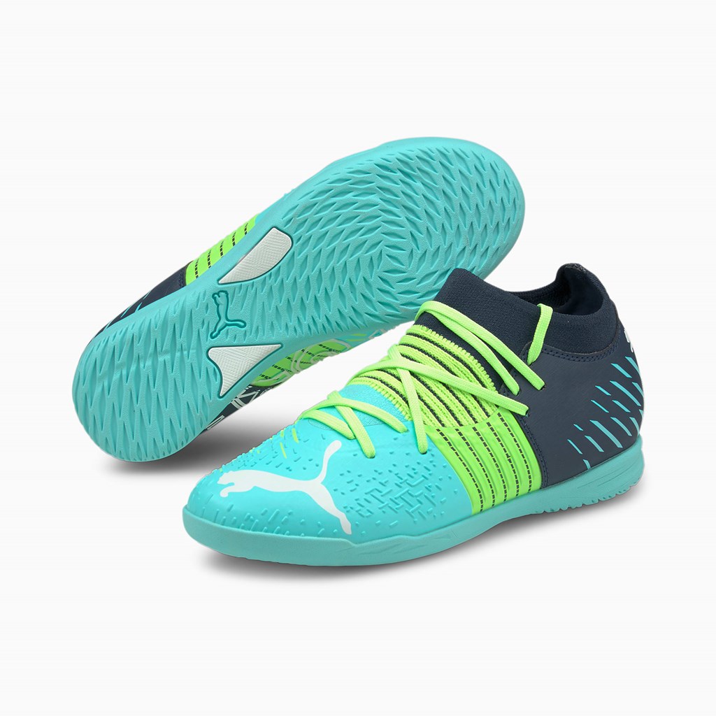 Green Glare / Elektro Aqua / Spellbound Puma Future Z 3.2 IT JR Boys' Soccer Cleats | 8067HRKOB