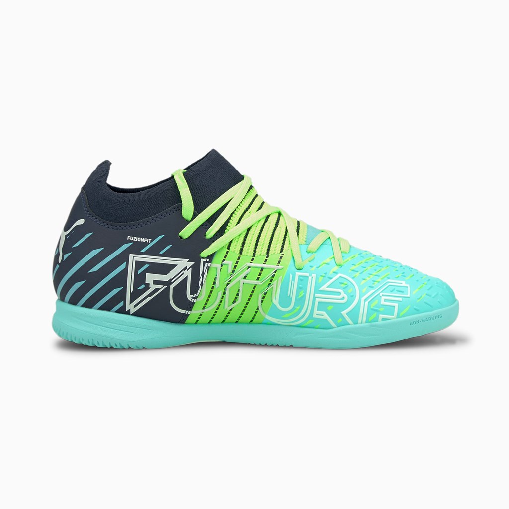 Green Glare / Elektro Aqua / Spellbound Puma Future Z 3.2 IT JR Boys' Soccer Cleats | 8067HRKOB