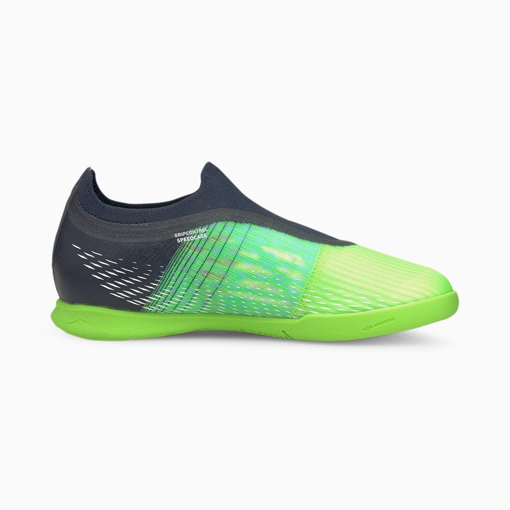 Green Glare / Elektro Aqua / Spellbound Puma ULTRA 3.3. IT JR Boys' Soccer Cleats | 9508BFZLD