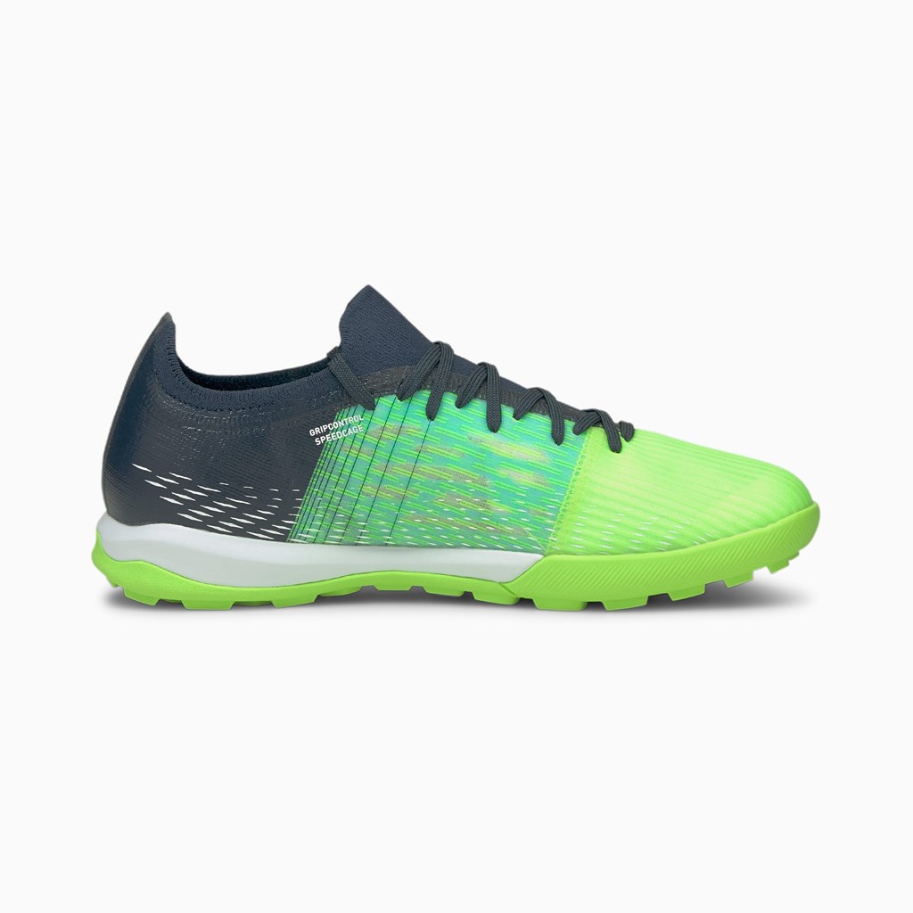 Green Glare / Elektro Aqua / Spellbound Puma ULTRA 3.3 TT Men's Soccer Cleats | 9841KGWTE