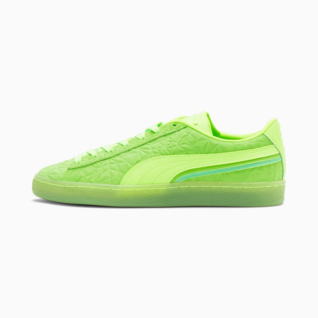 Green Glare / Green Flash / Irish Green Puma Suede Triplex Mono Men\'s Sneakers | 2764RUFMX