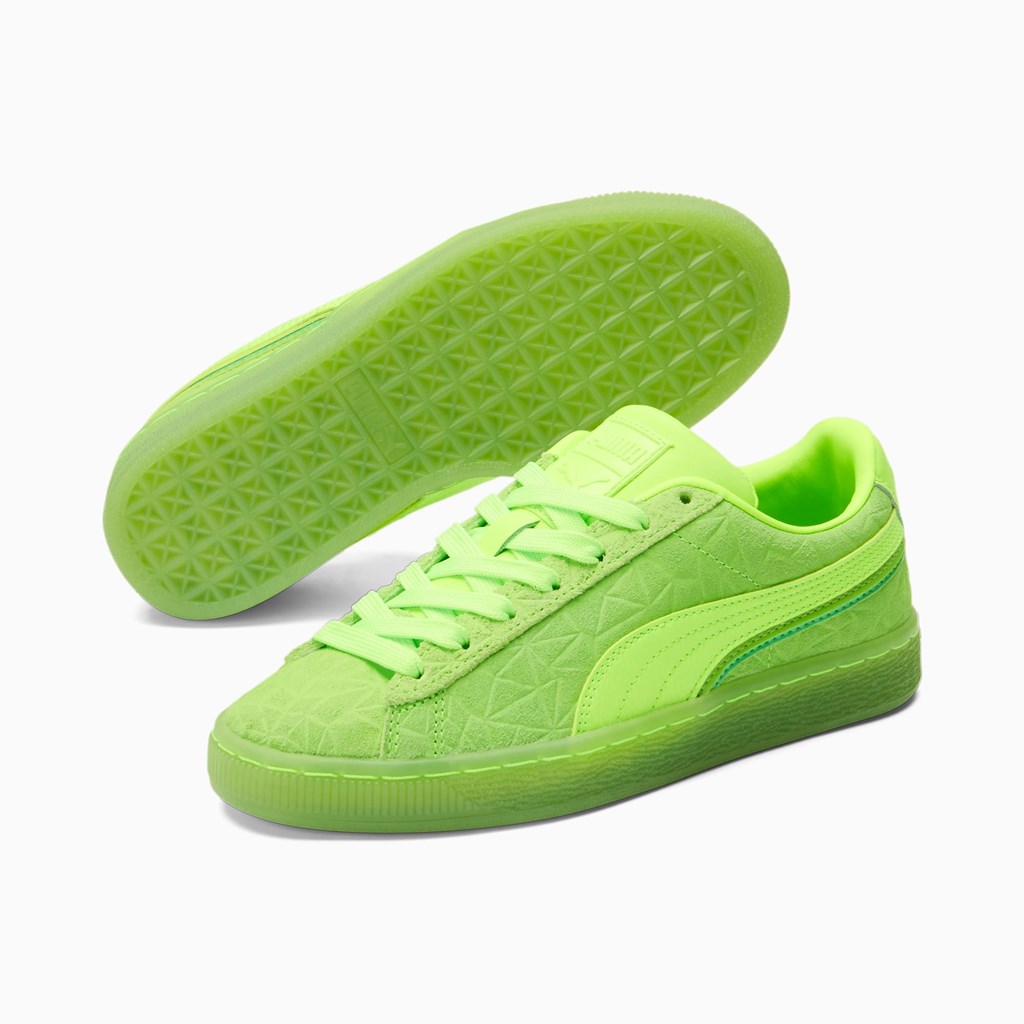 Green Glare / Green Flash / Irish Green Puma Suede Triplex Mono JR Boys' Sneakers | 9130YBGRO