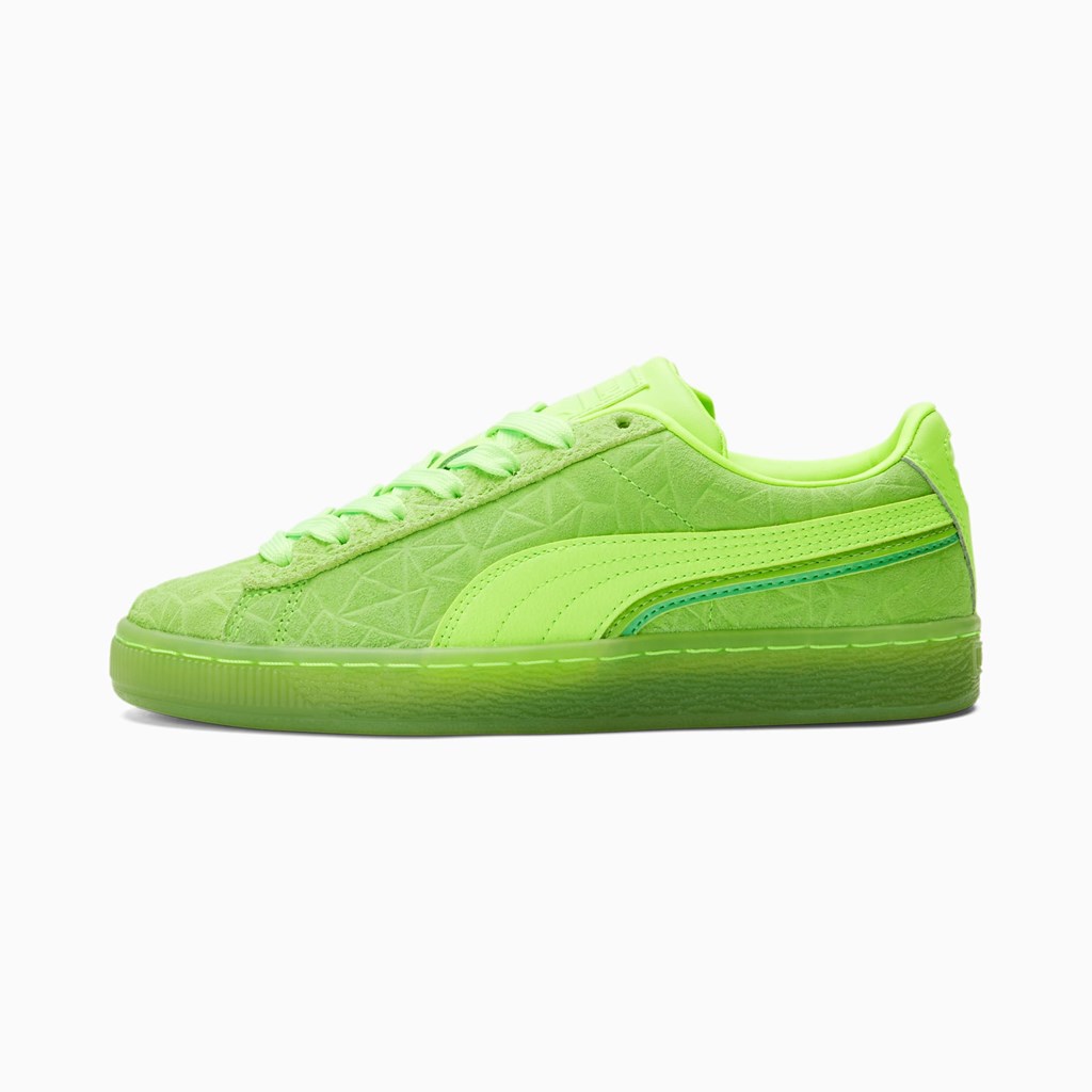 Green Glare / Green Flash / Irish Green Puma Suede Triplex Mono JR Boys\' Sneakers | 9130YBGRO