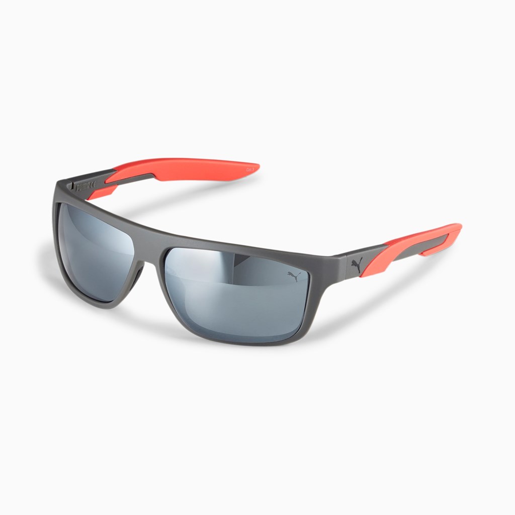 Grey / Grey / Black Puma Storm Hunt Men\'s Sunglasses | 5920TQXUD