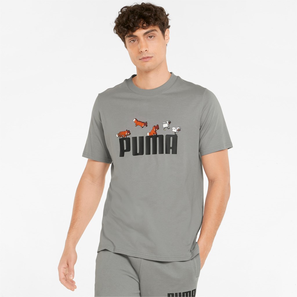 Griffin Puma PUMA x MINECRAFT Graphic Men\'s Tee | 4689TAHGR