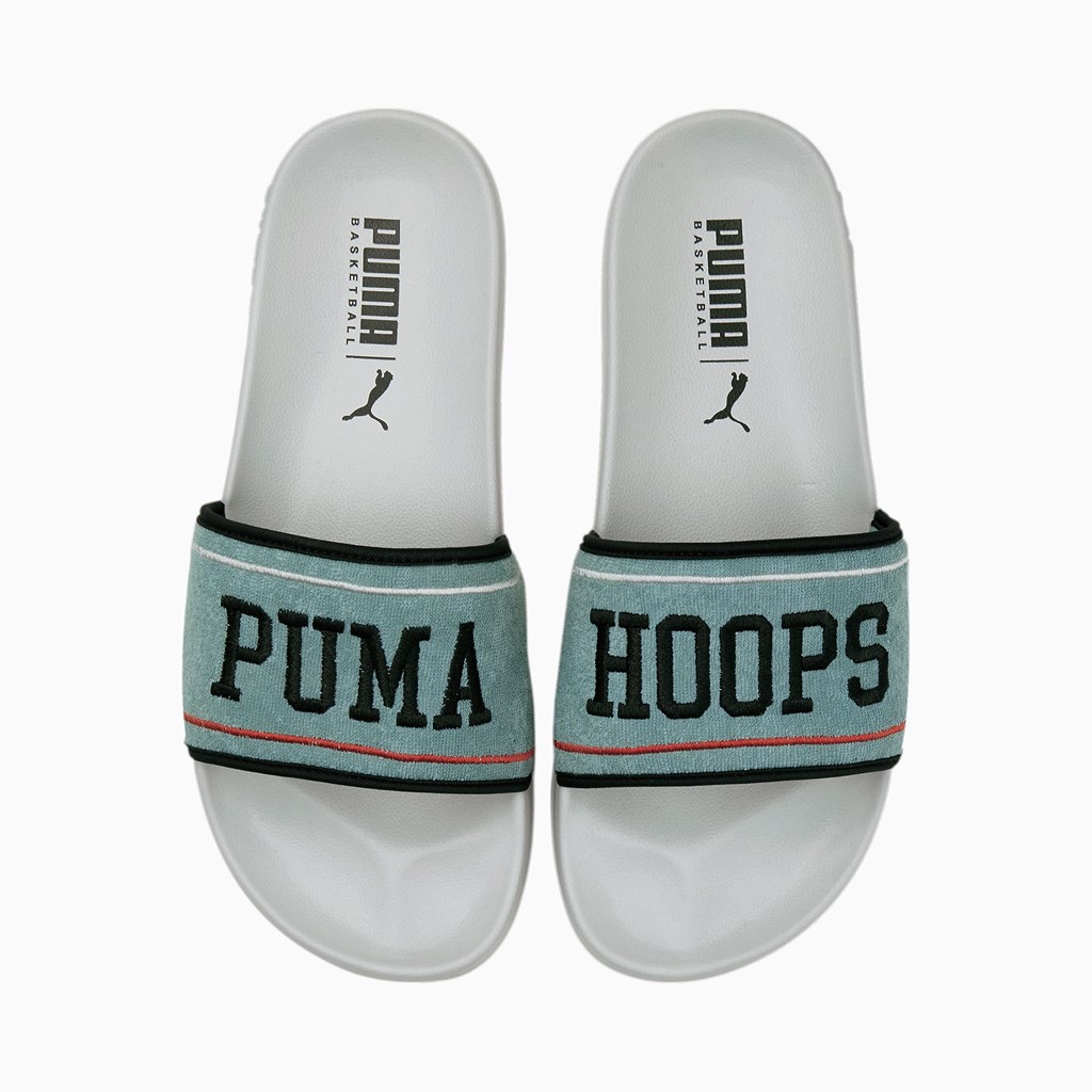 Harbor Mist / Mineral Blue Puma Leadcat 2.0 Signature Basketball Men's Slides | 0619QLACR