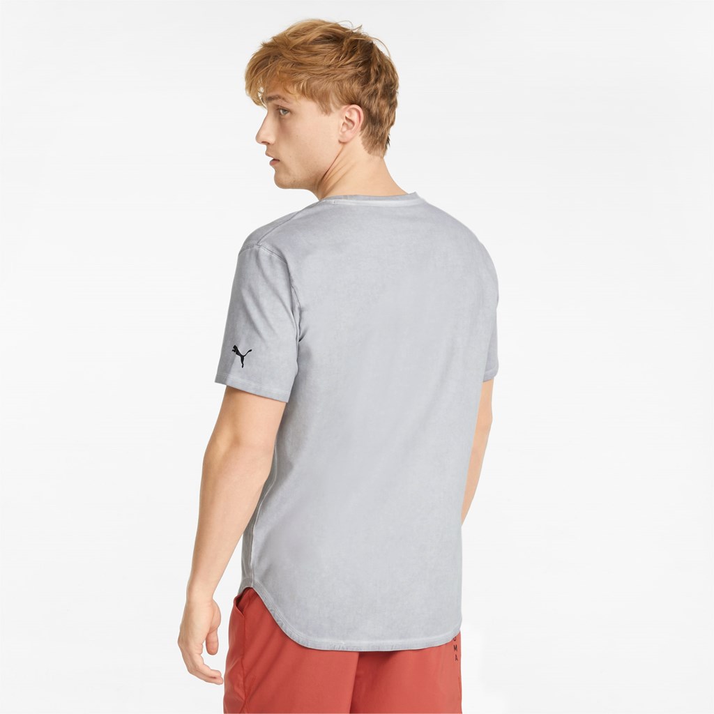 Harbor Mist Puma Studio Wash Training Men's Tee | 1504NUDPK