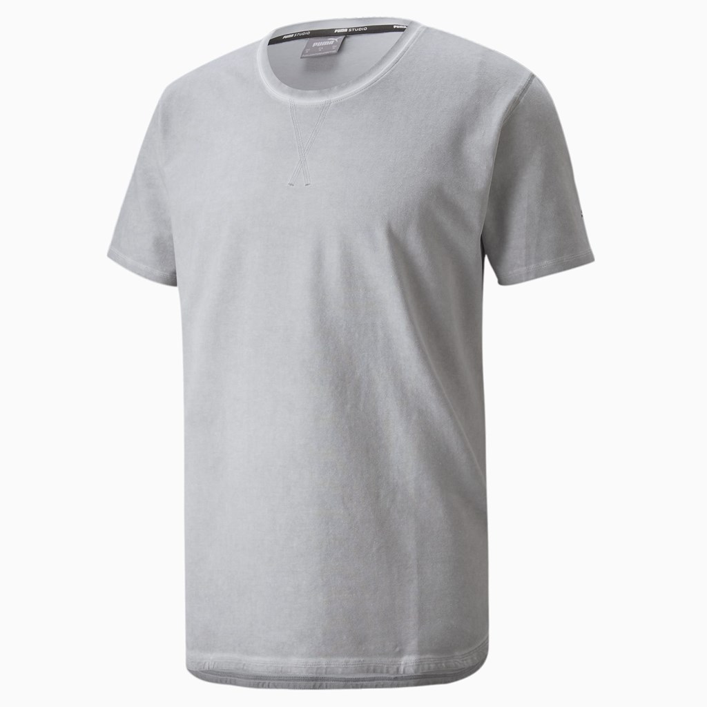 Harbor Mist Puma Studio Wash Training Men's Tee | 1504NUDPK