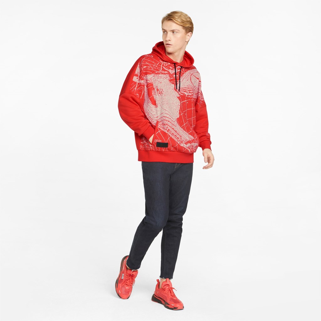 Hibiscus Puma Mercedes F1 Statement Men's Hoodie | 2439AGLTB