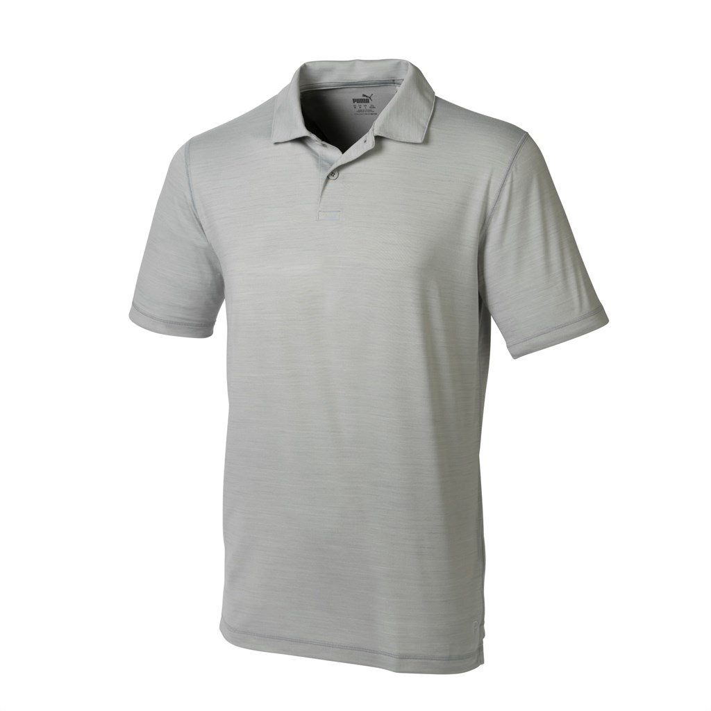 High Rise Heather Puma CLOUDSPUN GRYLBL Golf Men's Polo | 0458DRMNF