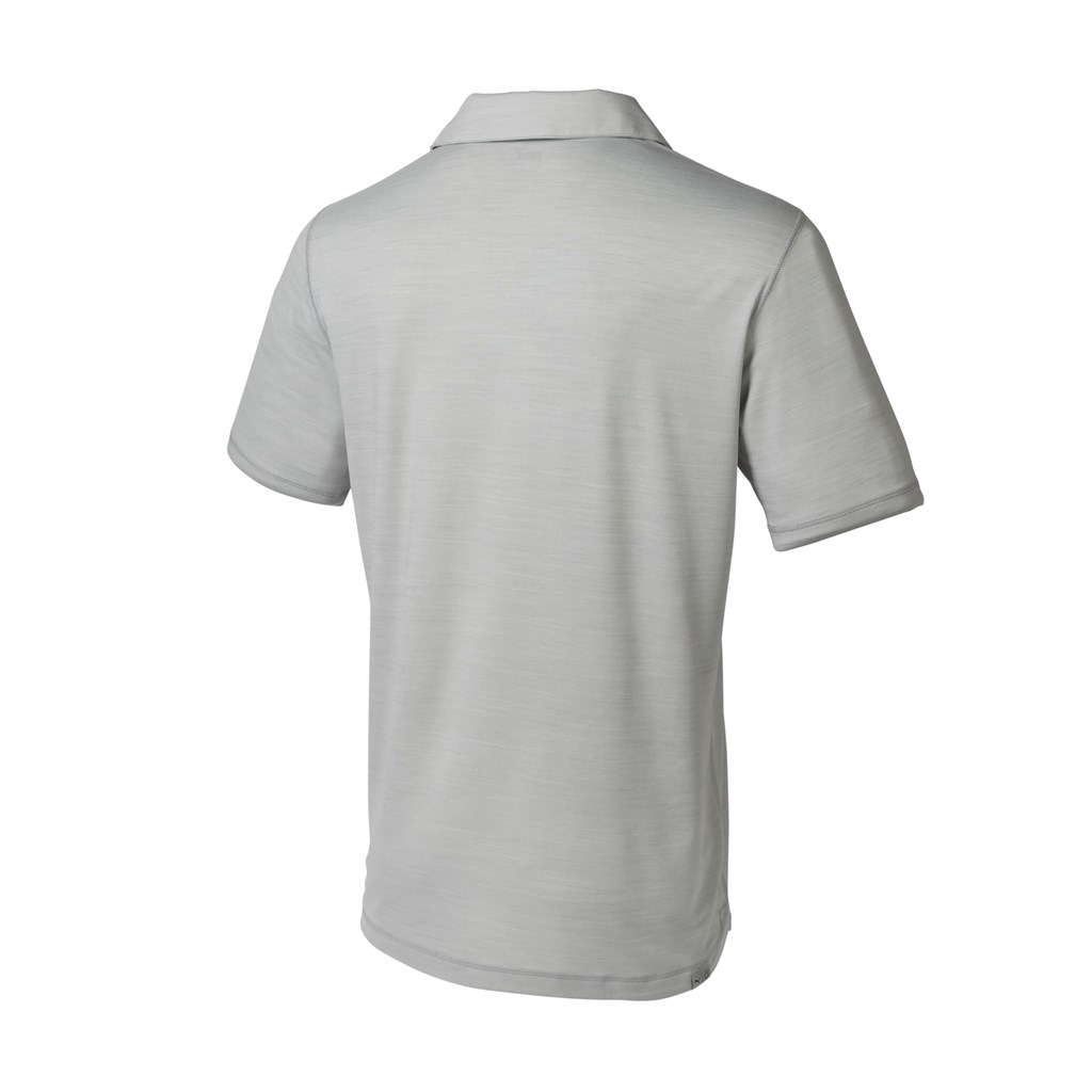 High Rise Heather Puma CLOUDSPUN GRYLBL Golf Men's Polo | 0458DRMNF