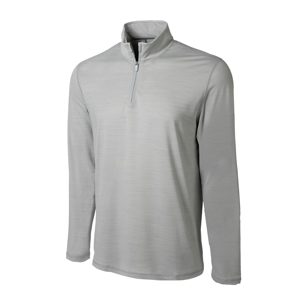 High Rise Heather Puma CLOUDSPUN GRYLBL Golf 1/4 Zip Men's Tee | 8695ATVFG