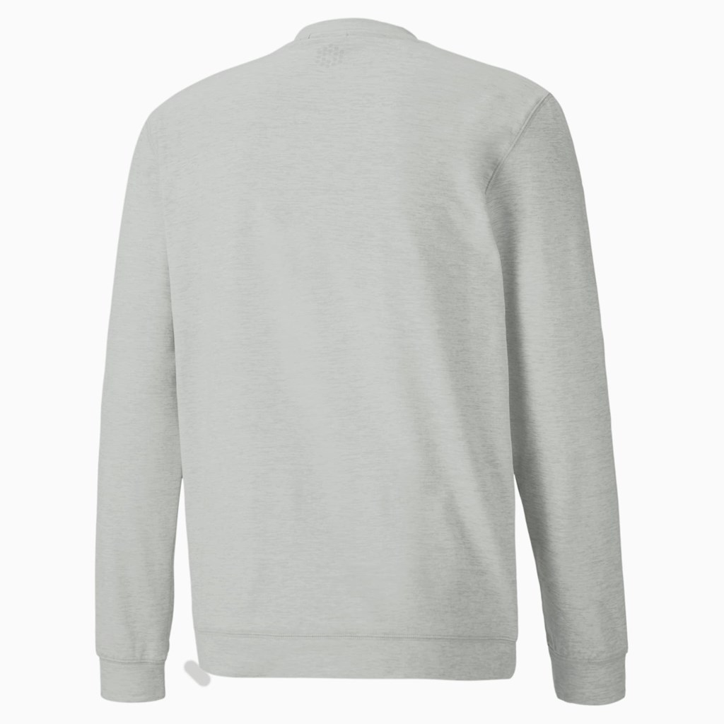 High Rise Heather Puma Cloudspun Crewneck Men's Sweatshirt | 7940NSLJO