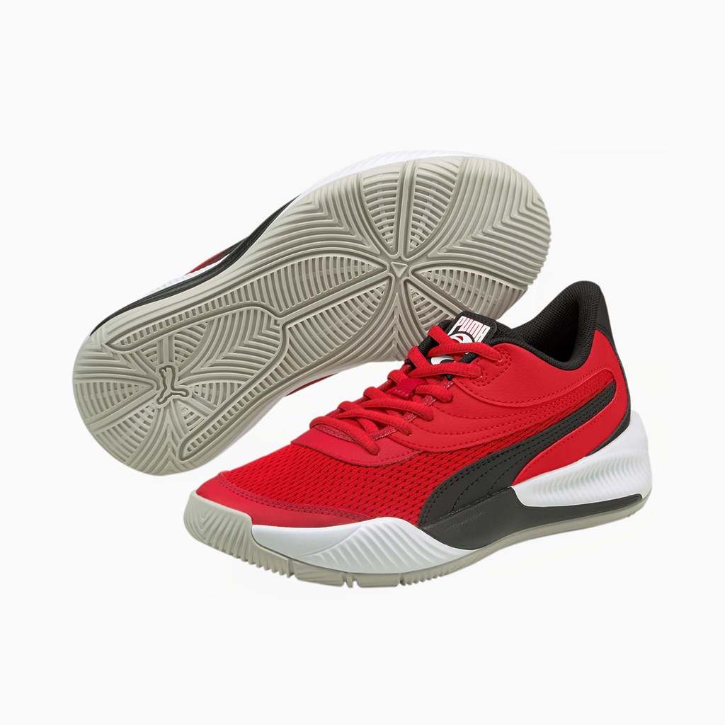 High Risk Red / Black Puma Triple Basketball Jr Girls' Sneakers | 5321IAOYK