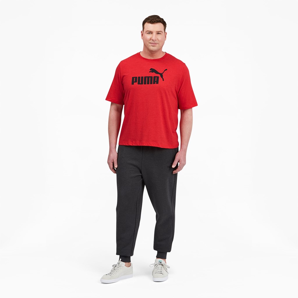 High Risk Red Puma Essentials Heathe BT Men's Tee | 9657UOEAP