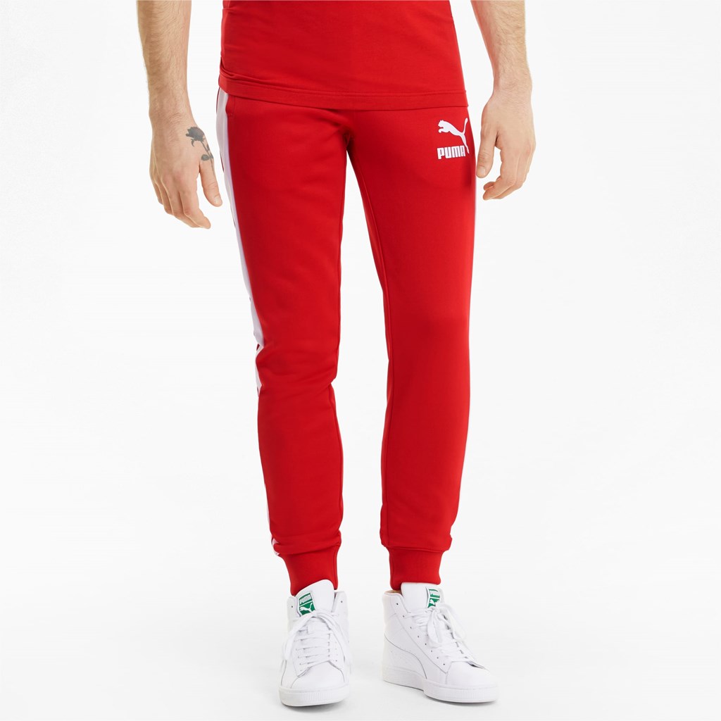 High Risk Red Puma Iconic T7 Track Men\'s Pants | 3764YUIGV